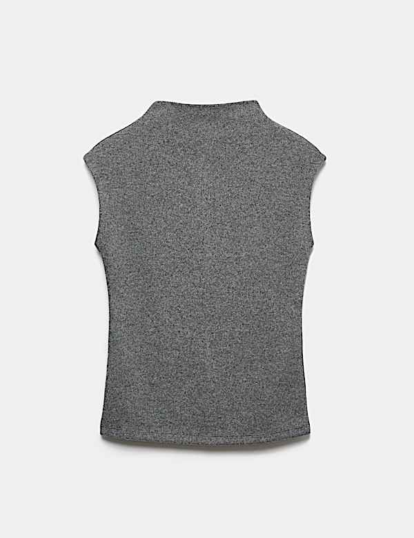 Textured Funnel Neck Cosy Vest - NZ