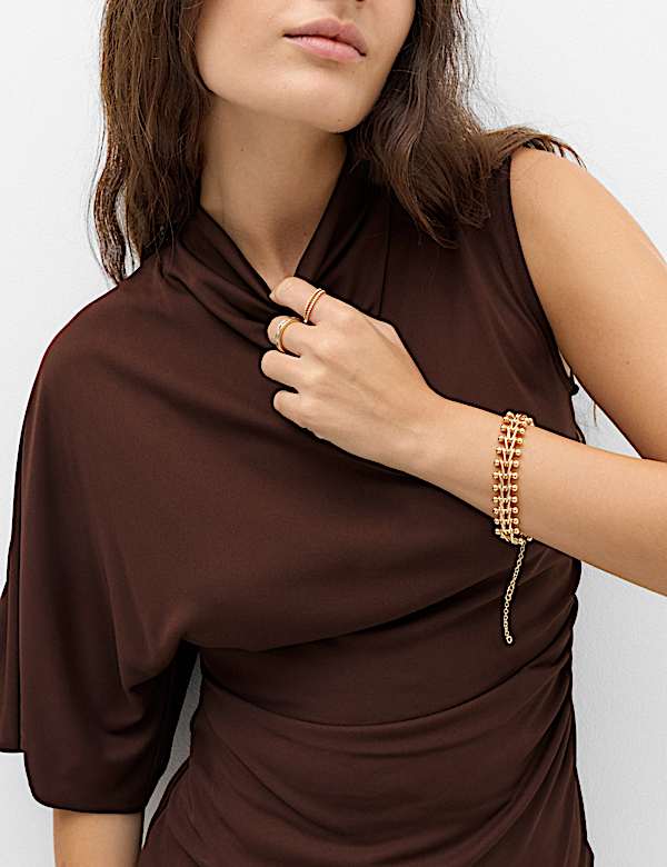 Top drap&eacute; asym&eacute;trique &agrave; une &eacute;paule - LU