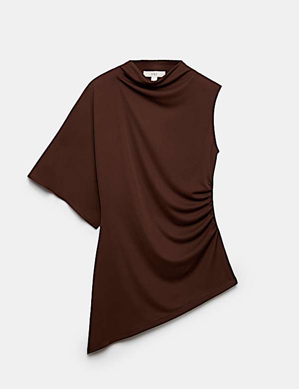 Top drap&eacute; asym&eacute;trique &agrave; une &eacute;paule - LU