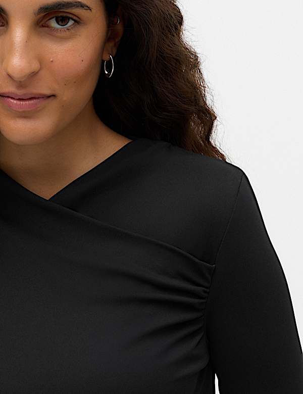 Draped Cowl Neck Going Out Top - KG