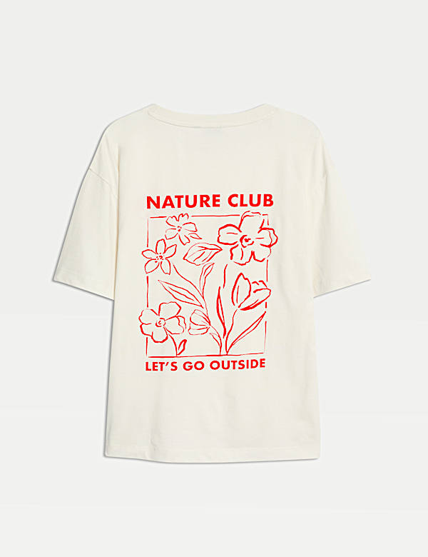 Pure Cotton Graphic Oversized T-Shirt
