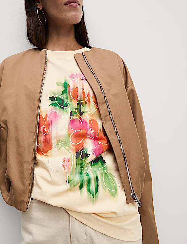 Pure Cotton Graphic Oversized T-Shirt