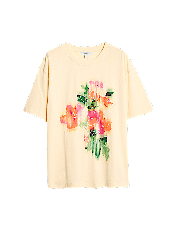 Pure Cotton Graphic Oversized T-Shirt