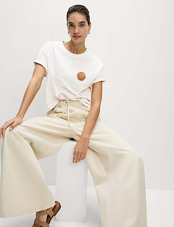 Pure Cotton Graphic Oversized T-Shirt - JO