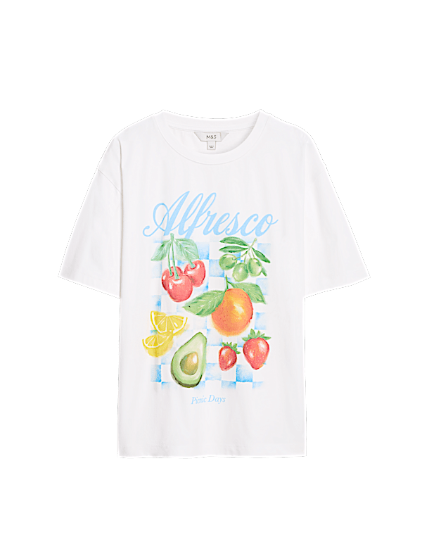 Pure Cotton Graphic Oversized T-Shirt