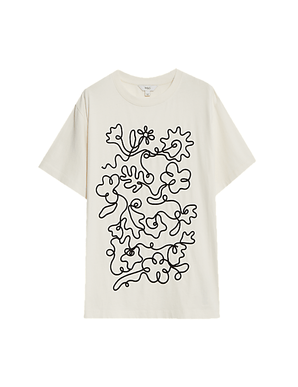 Pure Cotton Graphic Oversized T-Shirt