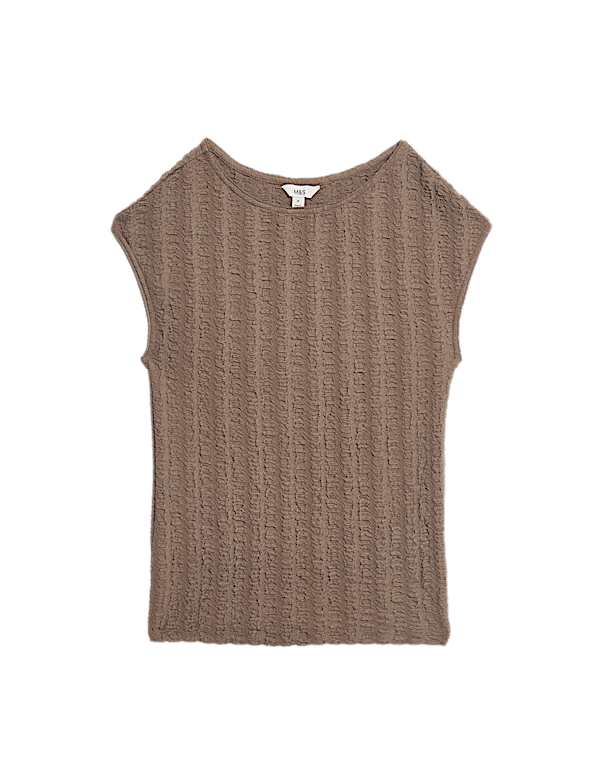 Short Sleeve Textured Top