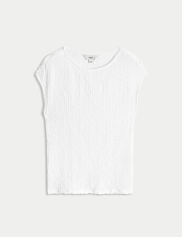 Short Sleeve Textured Top - DK