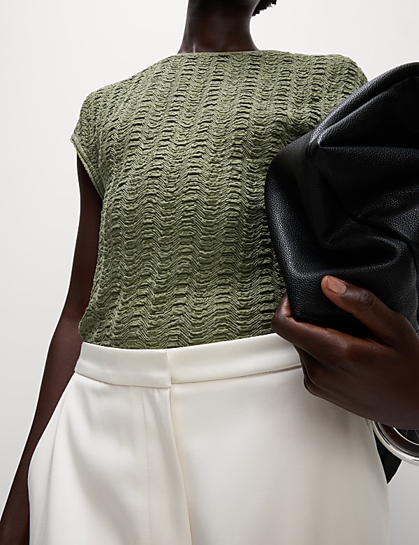 Short Sleeve Textured Top - MY