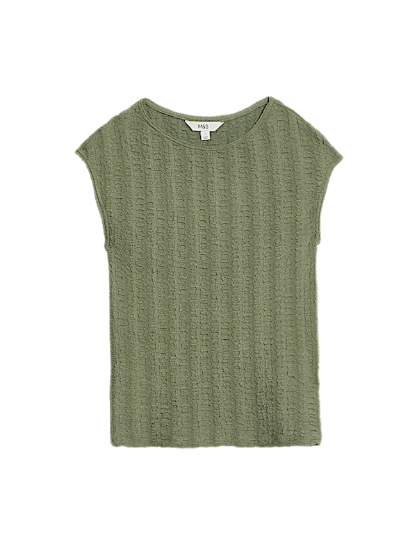 Short Sleeve Textured Top