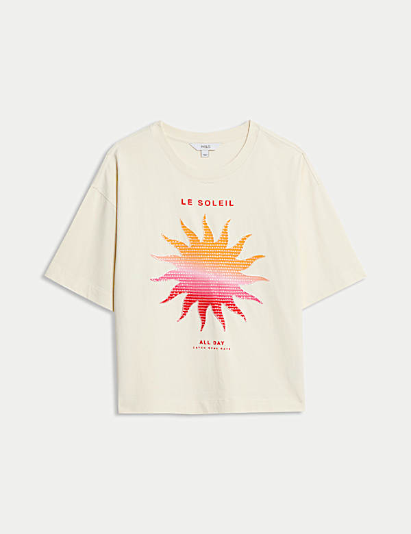 Pure Cotton Embellished T-Shirt