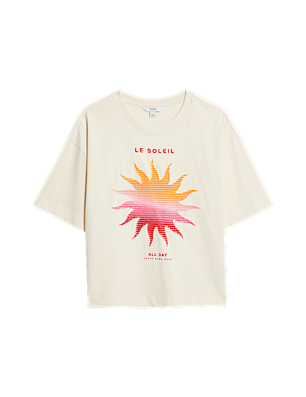 Pure Cotton Embellished T-Shirt