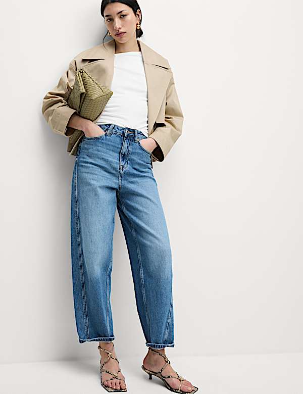 Cotton Rich Asymmetric Neck Vest