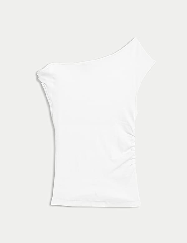 Cotton Rich Asymmetric Neck Vest - AT