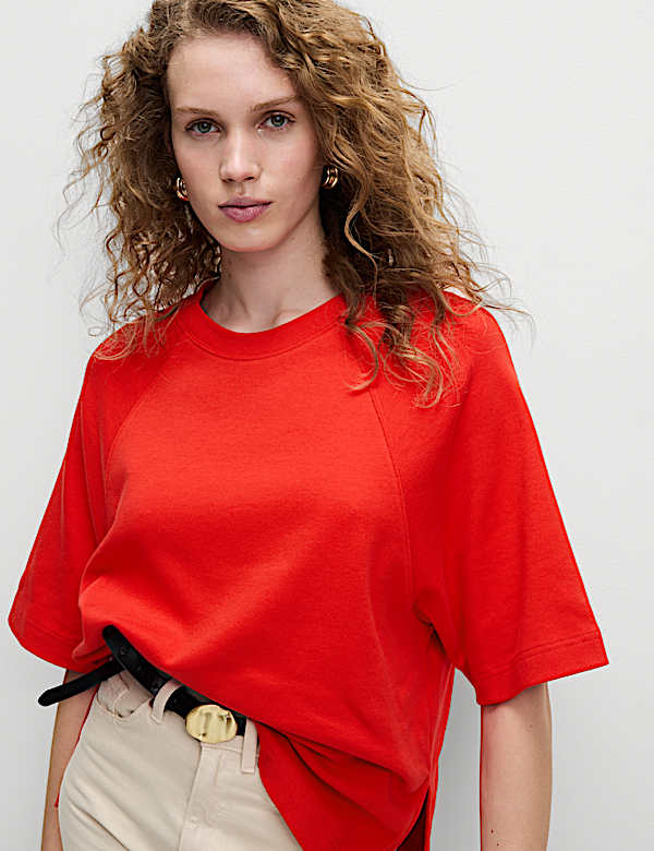 Pure Cotton Relaxed Boxy T-Shirt - PL