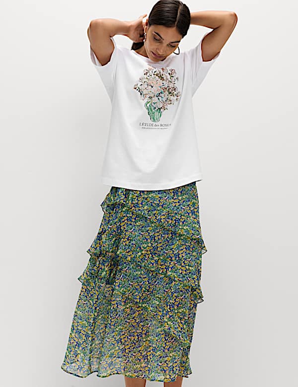 Oversized tričko s grafikou z čist&eacute; bavlny - CZ