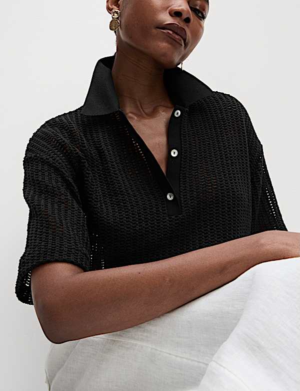 Cotton Rich Textured Resort Top - KG
