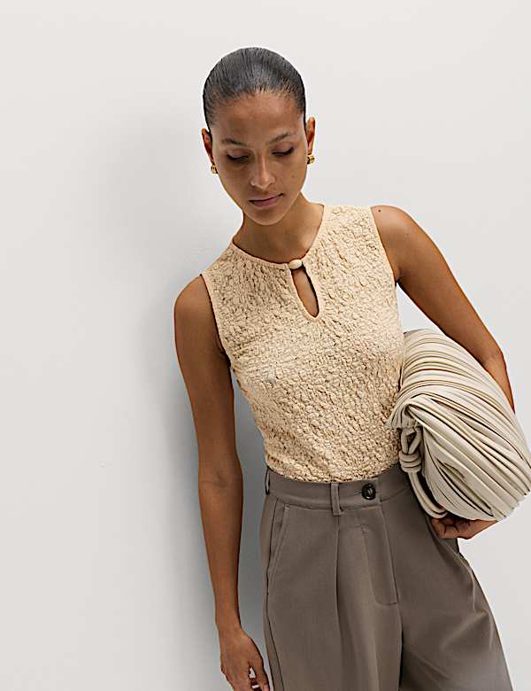 Cotton Rich Textured Vest - CA