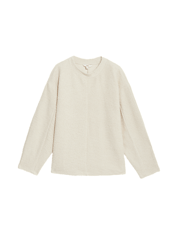 Cotton Rich Textured Sweatshirt