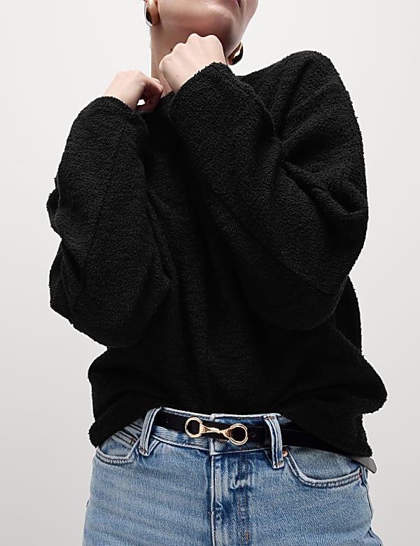 Sudadera de algod&oacute;n texturizada - US