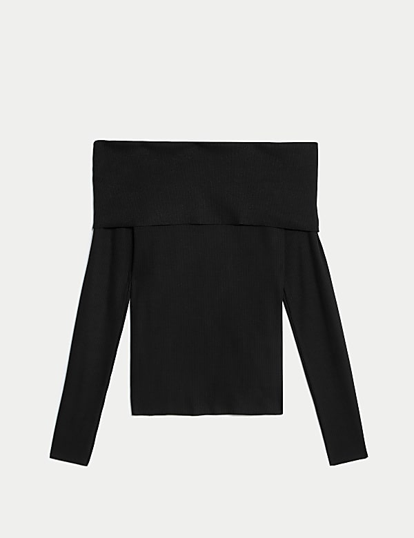 Cotton Rich Off The Shoulder Top - US