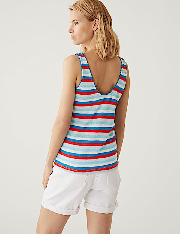 Textured Striped Vest Top