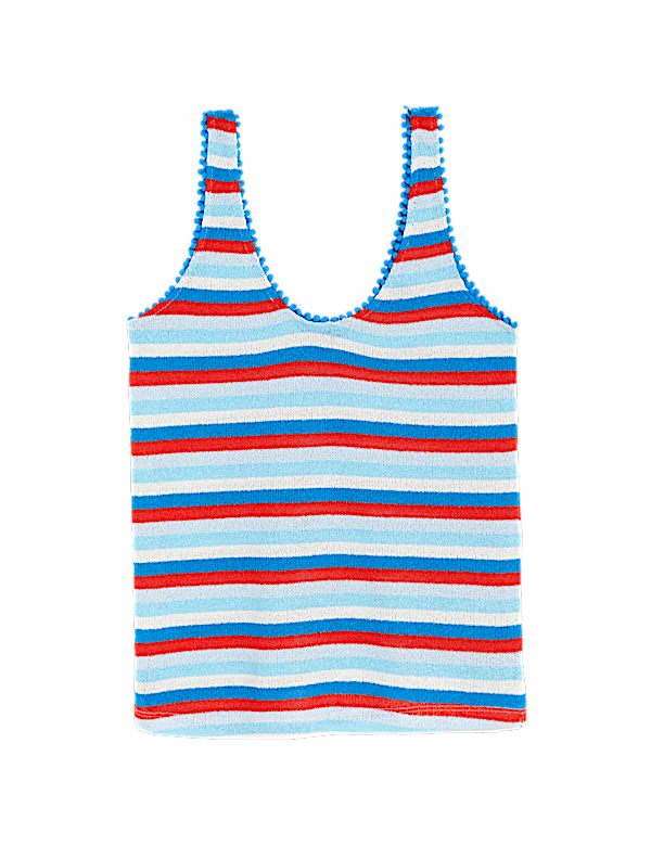 Textured Striped Vest Top