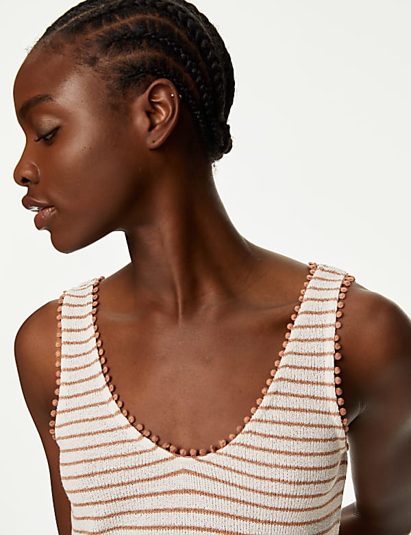 Textured Striped Vest Top