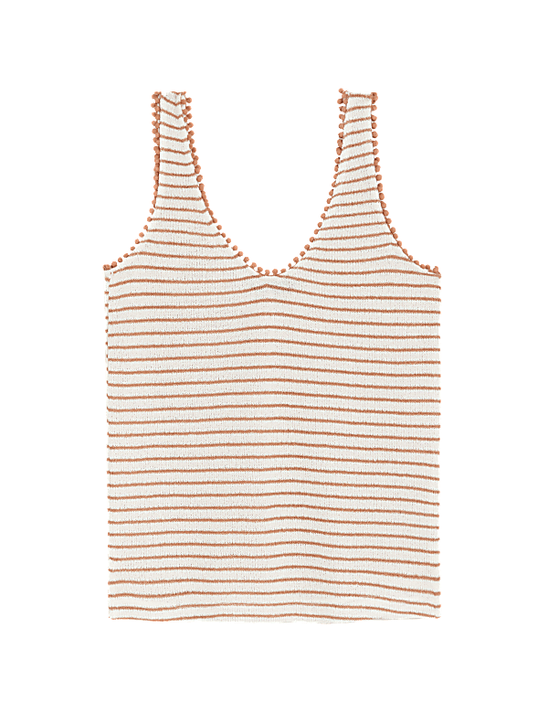 Textured Striped Vest Top