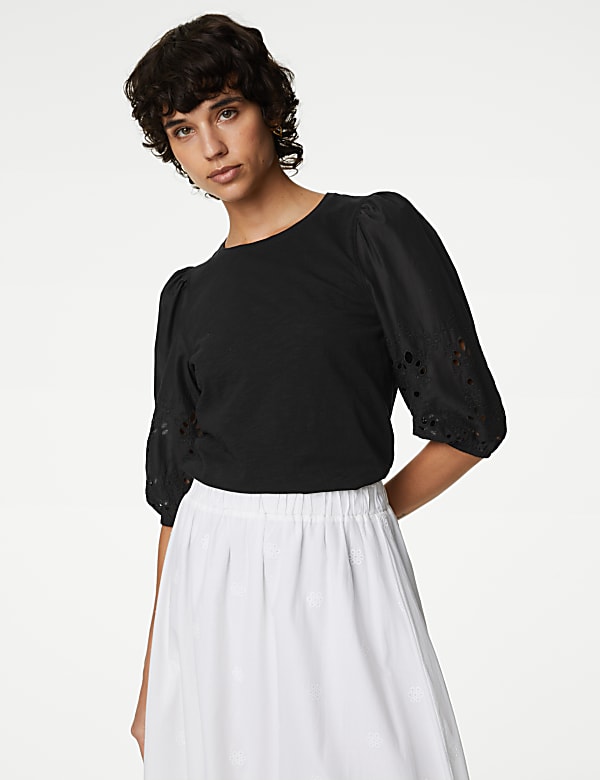 Pure Cotton Broderie Top