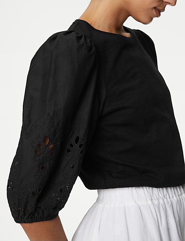 Pure Cotton Broderie Top