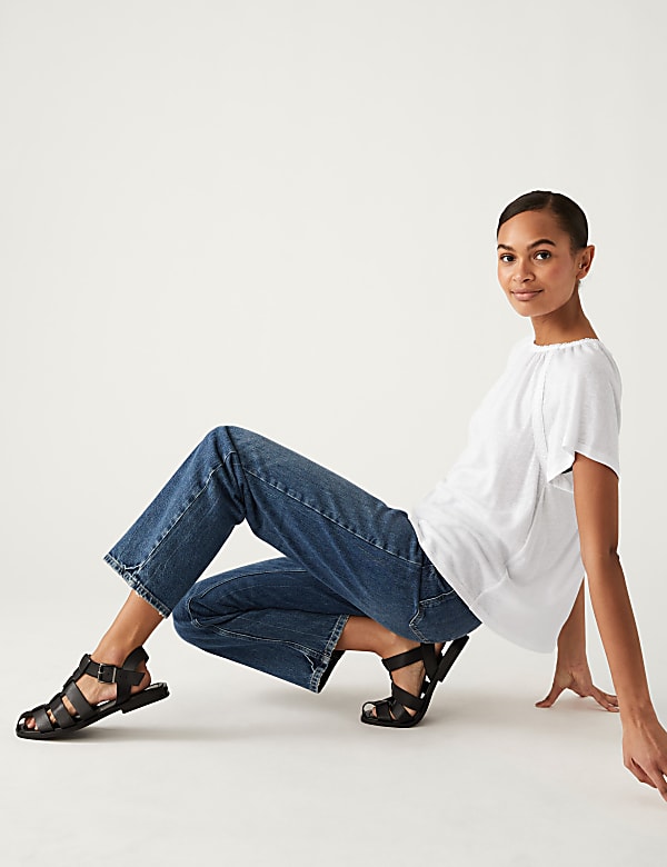 Linen Rich Broderie Top