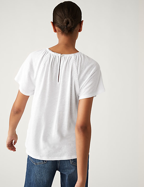 Linen Rich Broderie Top