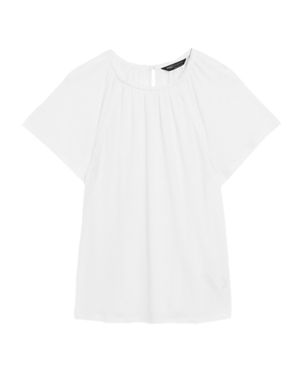 Linen Rich Broderie Top