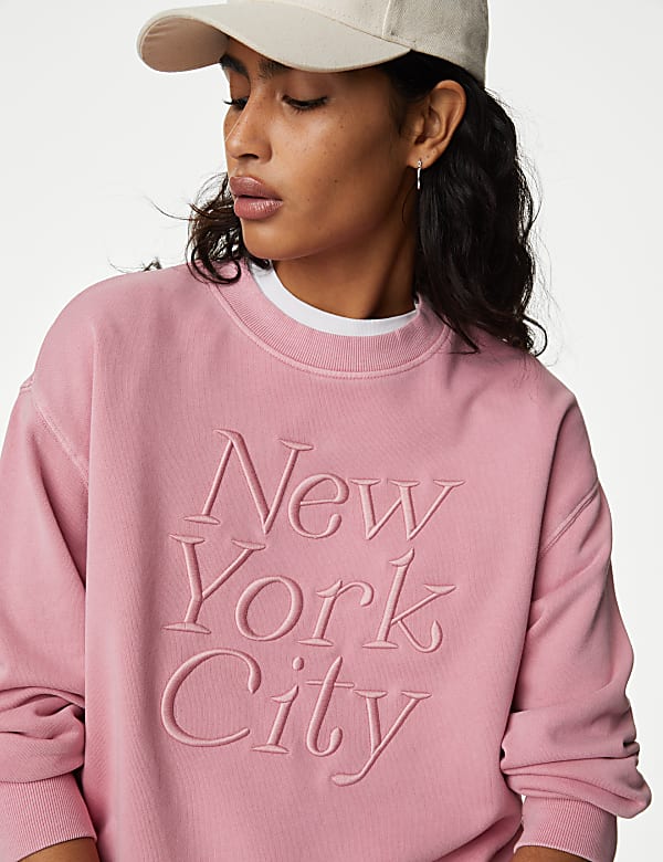 Pure Cotton Slogan Sweatshirt IVORY Sweatshirts M S PT