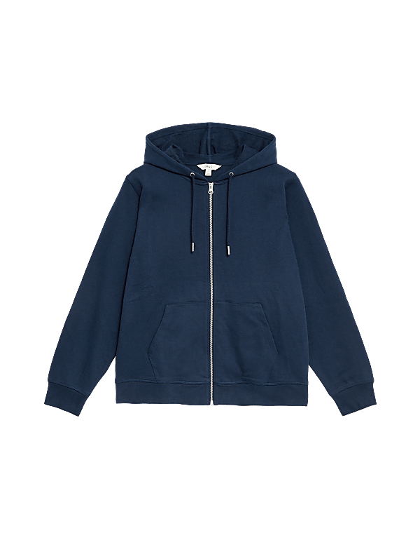 Pure Cotton Zip Up Hoodie