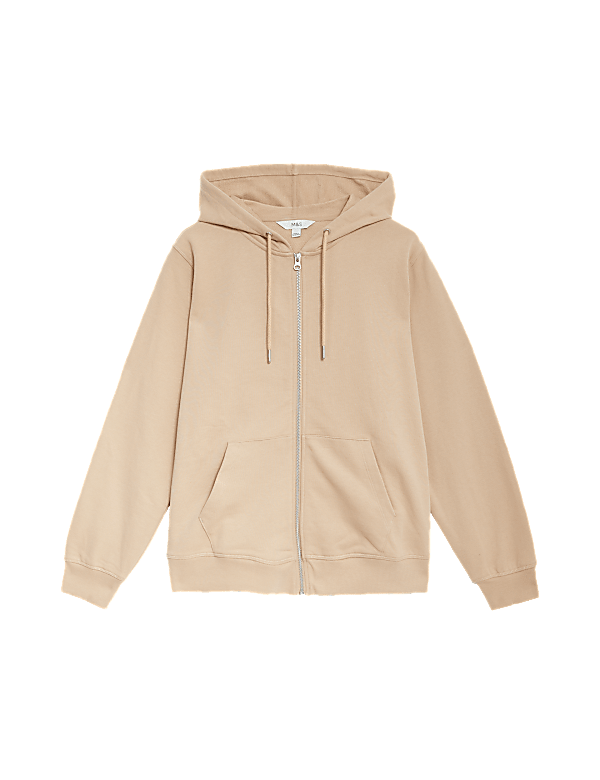 Pure Cotton Zip Up Hoodie