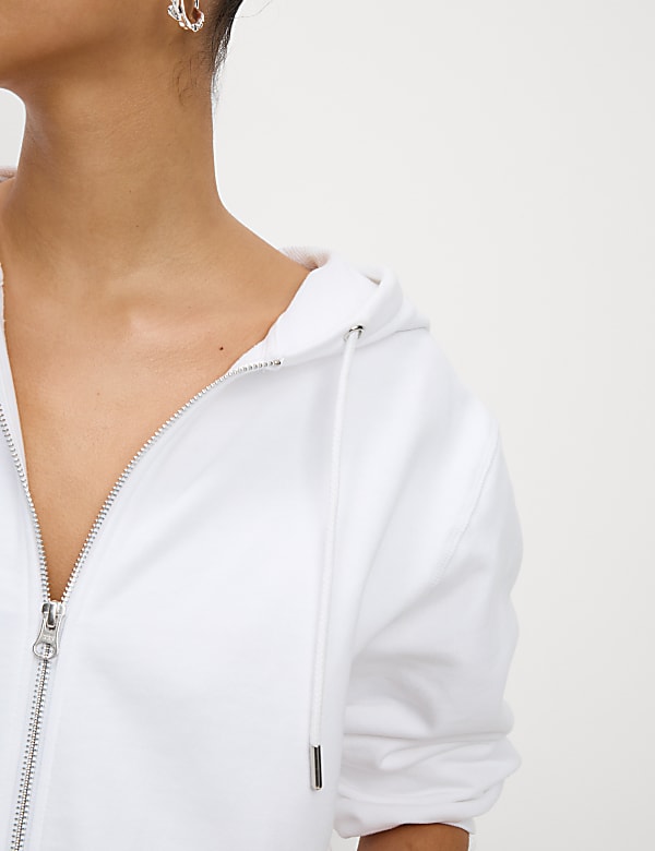 Pure Cotton Zip Up Hoodie