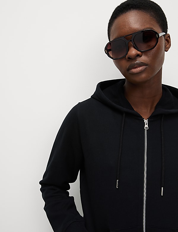 Pure Cotton Zip Up Hoodie