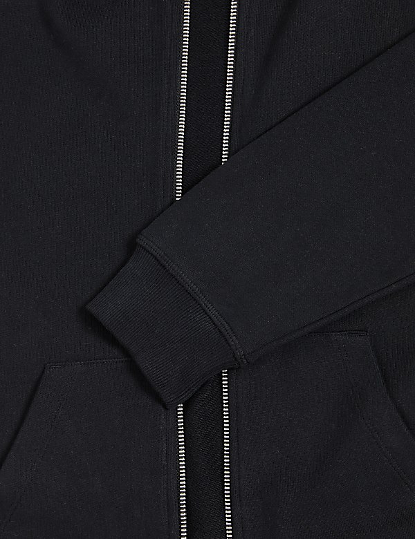 Pure Cotton Zip Up Hoodie