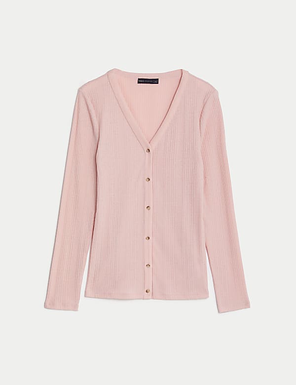 Gilet en coton m&eacute;lang&eacute; &agrave; col V et motif c&ocirc;tel&eacute; - BE