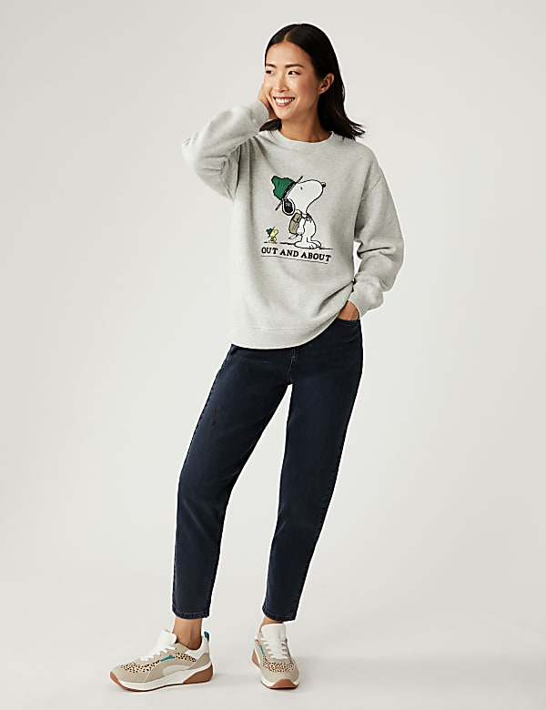 Cotton Rich Snoopy&trade; Long Sleeve Sweatshirt