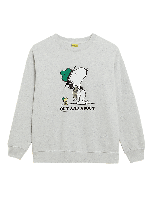 Cotton Rich Snoopy&trade; Long Sleeve Sweatshirt