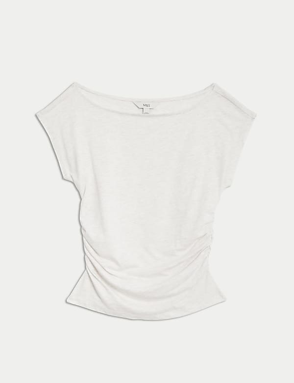 Top en modal et coton à motif ruché - FR