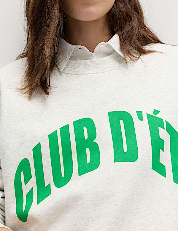 Cotton Rich Slogan Sweatshirt - NZ