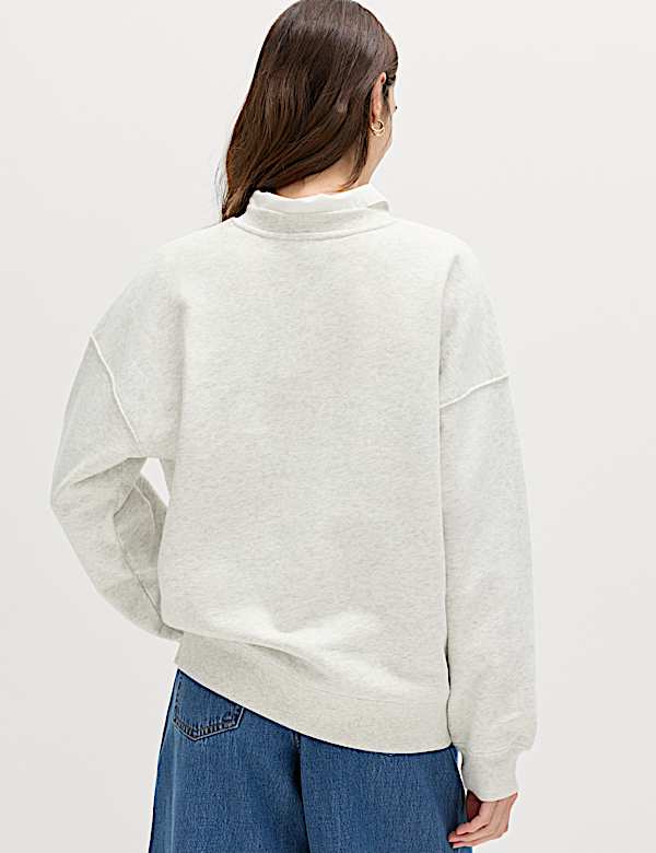 Cotton Rich Slogan Sweatshirt - NZ