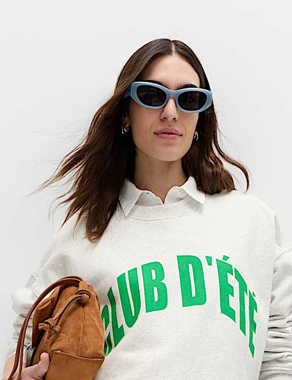 Cotton Rich Slogan Sweatshirt - NZ