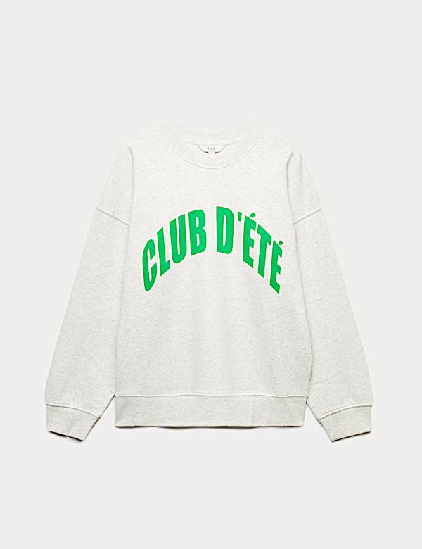 Cotton Rich Slogan Sweatshirt - NZ