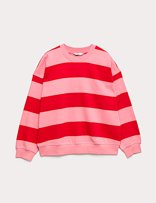 Cotton Rich Striped Sweatshirt - PT