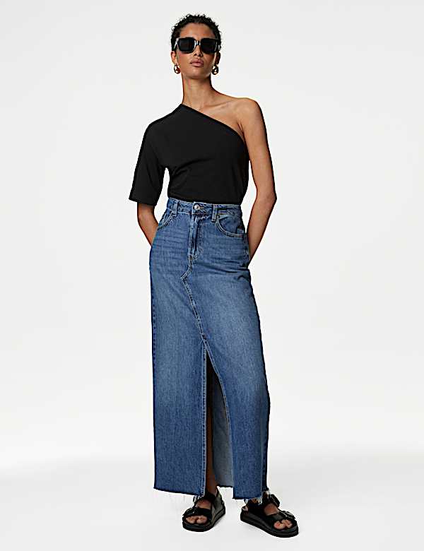 Pure Cotton One Shoulder Top